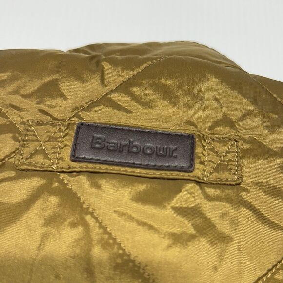 Barbour Finn Quilted Gilet Vest Mens Size L Large Full Zip Corduroy Collar - Picture 9 of 11